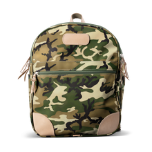 Load image into Gallery viewer, Backpack front view in Color 'Classic Camo Coated Canvas'