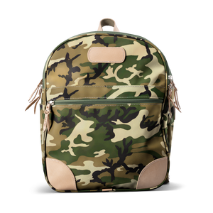 Backpack front view in Color 'Classic Camo Coated Canvas'