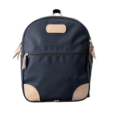 Load image into Gallery viewer, Backpack front view in Color &#39;Charcoal Coated Canvas&#39;
