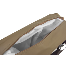 Load image into Gallery viewer, Large Cooler - Saddle Coated Canvas Front Angle in Color 'Saddle Coated Canvas'