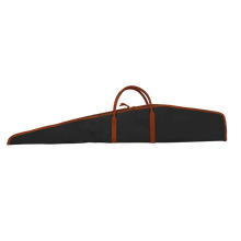 Load image into Gallery viewer, Rifle Cover - Black Coated Canvas Front Angle in Color 'Black Coated Canvas'