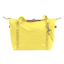 Load image into Gallery viewer, Daytripper - Lemon Coated Canvas Front Angle in Color 'Lemon Coated Canvas'