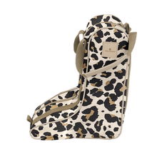 Load image into Gallery viewer, Boot Bag - Leopard Coated Canvas Front Angle in Color 'Leopard Coated Canvas'