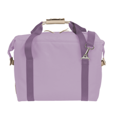 Load image into Gallery viewer, Large Cooler - Lilac Coated Canvas Front Angle in Color 'Lilac Coated Canvas'