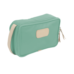 Small Travel Kit - Mint Coated Canvas Front Angle in Color 'Mint Coated Canvas'