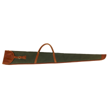 Load image into Gallery viewer, Cotton Canvas Shotgun Cover - Olive Canvas Front Angle in Color 'Olive Canvas'