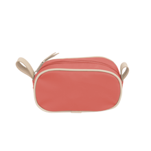 Load image into Gallery viewer, Junior Shave Kit - Coral Coated Canvas Front Angle in Color 'Coral Coated Canvas'
