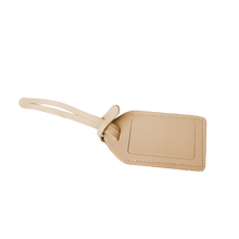 Load image into Gallery viewer, Luggage Tag - Natural Leather Front Angle in Color &#39;Natural Leather&#39;
