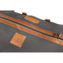 Load image into Gallery viewer, JH Duffle - Smoke Canvas Front Angle in Color 'Smoke Canvas'
