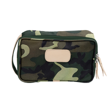 Load image into Gallery viewer, Small Travel Kit - Classic Camo Coated Canvas Front Angle in Color 'Classic Camo Coated Canvas'