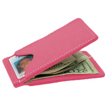 Load image into Gallery viewer, McClip - Hot Pink Leather Front Angle in Color &#39;Hot Pink Leather&#39;
