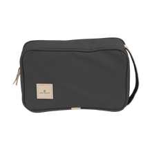 Load image into Gallery viewer, Small Travel Kit - Charcoal Coated Canvas Front Angle in Color 'Charcoal Coated Canvas'