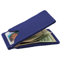 Load image into Gallery viewer, McClip - Royal Blue Leather Front Angle in Color &#39;Royal Blue Leather&#39;

