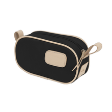 Load image into Gallery viewer, Junior Shave Kit - Black Coated Canvas Front Angle in Color 'Black Coated Canvas'
