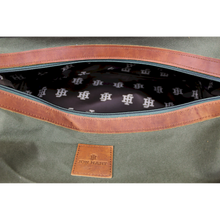 Load image into Gallery viewer, JH Duffle - Olive Canvas Front Angle in Color 'Olive Canvas'
