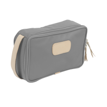 Load image into Gallery viewer, Small Travel Kit - Slate Coated Canvas Front Angle in Color 'Slate Coated Canvas'