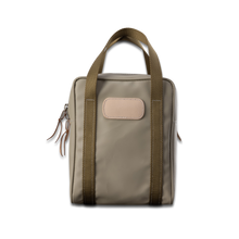 Load image into Gallery viewer, Quality made in America durable coated canvas toiletry, hunting or golf ball bag with leather patch to personalize with initials or monogram