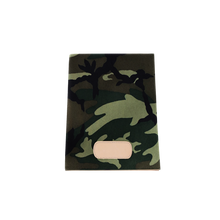 Load image into Gallery viewer, Executive Folder - Classic Camo Coated Canvas Front Angle in Color 'Classic Camo Coated Canvas'
