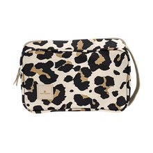 Load image into Gallery viewer, Small Travel Kit - Leopard Coated Canvas Front Angle in Color 'Leopard Coated Canvas'