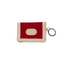 Load image into Gallery viewer, ID Wallet - Red Coated Canvas Front Angle in Color &#39;Red Coated Canvas&#39;
