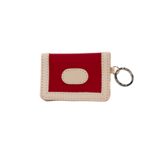 Load image into Gallery viewer, ID Wallet - Red Coated Canvas Front Angle in Color 'Red Coated Canvas'