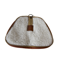 Load image into Gallery viewer, Cotton Canvas Small Revolver Case - Khaki Canvas Front Angle in Color 'Khaki Canvas'