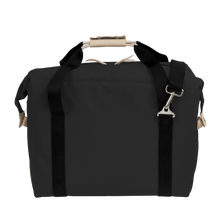 Load image into Gallery viewer, Large Cooler - Black Coated Canvas Front Angle in Color 'Black Coated Canvas'