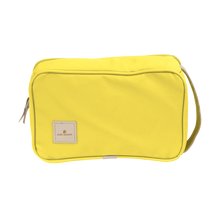 Load image into Gallery viewer, Small Travel Kit - Lemon Coated Canvas Front Angle in Color 'Lemon Coated Canvas'