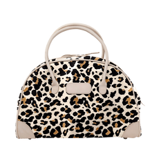 Load image into Gallery viewer, SS Carry On - Leopard Coated Canvas Front Angle in Color &#39;Leopard Coated Canvas&#39;
