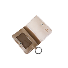 Load image into Gallery viewer, Leather ID Wallet - Natural Leather Front Angle in Color 'Natural Leather'