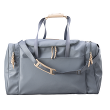 Load image into Gallery viewer, Large Square Duffel - Slate Coated Canvas Front Angle in Color 'Slate Coated Canvas'