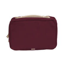 Load image into Gallery viewer, Large Travel Kit - Burgundy Coated Canvas Front Angle in Color 'Burgundy Coated Canvas'