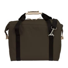 Load image into Gallery viewer, Large Cooler - Espresso Coated Canvas Front Angle in Color 'Espresso Coated Canvas'