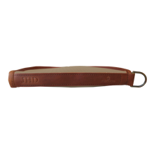 Load image into Gallery viewer, Small Revolver Case - Saddle Coated Canvas Front Angle in Color 'Saddle Coated Canvas'