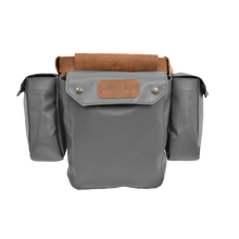 Load image into Gallery viewer, Bird Bag - Slate Coated Canvas Front Angle in Color 'Slate Coated Canvas'