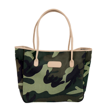 Load image into Gallery viewer, Tyler Tote - Classic Camo Coated Canvas Front Angle in Color 'Classic Camo Coated Canvas'