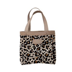 Left Bank - Leopard Coated Canvas Front Angle in Color 'Leopard Coated Canvas'