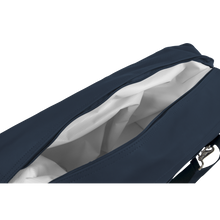 Load image into Gallery viewer, Large Cooler - Navy Coated Canvas Front Angle in Color 'Navy Coated Canvas'