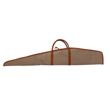Load image into Gallery viewer, Rifle Cover - Saddle Coated Canvas Front Angle in Color 'Saddle Coated Canvas'