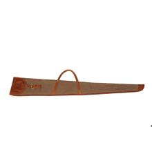 Load image into Gallery viewer, Shotgun Cover - Saddle Coated Canvas Front Angle in Color 'Saddle Coated Canvas'