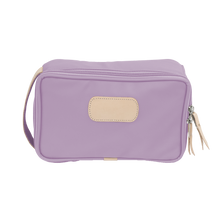 Load image into Gallery viewer, Small Travel Kit - Lilac Coated Canvas Front Angle in Color 'Lilac Coated Canvas'