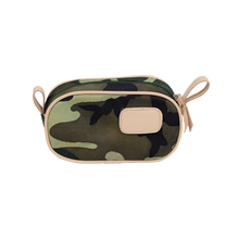 Load image into Gallery viewer, Junior Shave Kit - Classic Camo Coated Canvas Front Angle in Color 'Classic Camo Coated Canvas'