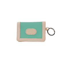 Load image into Gallery viewer, ID Wallet - Mint Coated Canvas Front Angle in Color 'Mint Coated Canvas'