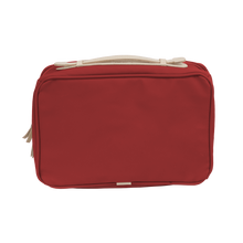 Load image into Gallery viewer, Large Travel Kit - Red Coated Canvas Front Angle in Color 'Red Coated Canvas'
