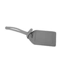 Load image into Gallery viewer, Luggage Tag - Steel Leather Front Angle in Color 'Steel Leather'