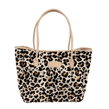 Load image into Gallery viewer, Tyler Tote - Leopard Coated Canvas Front Angle in Color &#39;Leopard Coated Canvas&#39;
