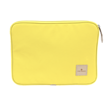 Load image into Gallery viewer, 13&quot; Computer Case - Lemon Coated Canvas Front Angle in Color &#39;Lemon Coated Canvas&#39;
