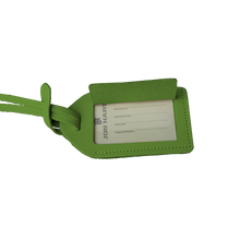 Load image into Gallery viewer, Luggage Tag - Shamrock Leather Front Angle in Color 'Shamrock Leather'