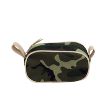 Load image into Gallery viewer, Junior Shave Kit - Classic Camo Coated Canvas Front Angle in Color 'Classic Camo Coated Canvas'