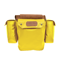 Load image into Gallery viewer, Bird Bag - Lemon Coated Canvas Front Angle in Color 'Lemon Coated Canvas'